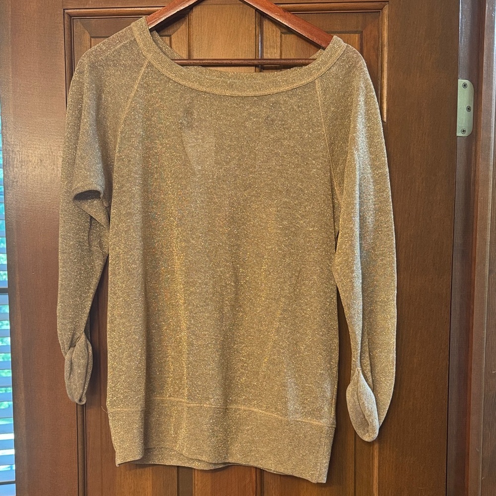 NWT Bailey 44 Gold Crew Neck Sweater - Size M
